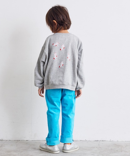 MARKEY'S（マーキーズ）の「カンガルーポッケトレーナー（スウェット・キッズ・ブラウン/ブルー/オフホワイト/杢グレー・80/90/95/100/110/120/130/140/150）」の16枚目の写真