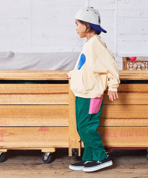 MARKEY'S（マーキーズ）の「カンガルーポッケトレーナー（スウェット・キッズ・ブラウン/ブルー/オフホワイト/杢グレー・80/90/95/100/110/120/130/140/150）」の12枚目の写真