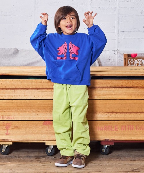 MARKEY'S（マーキーズ）の「カンガルーポッケトレーナー（スウェット・キッズ・ブラウン/ブルー/オフホワイト/杢グレー・80/90/95/100/110/120/130/140/150）」の19枚目の写真