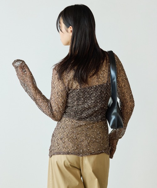 AO2(アオズ)の「ネップメッシュスリムシルエットシャツカーディガン(カーディガン/ボレロ・レディース・ホワイト/ブラウン/ブラック・FREE)」の21枚目の写真