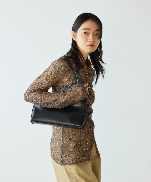 AO2(アオズ)の「ネップメッシュスリムシルエットシャツカーディガン(カーディガン/ボレロ・レディース・ホワイト/ブラウン/ブラック・FREE)」の20枚目の写真