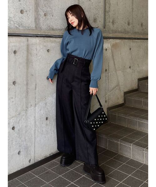 ネップツイードワイドパンツ（スラックス）｜MURUA（ムルーア）の