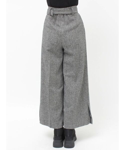 MURUA(ムルーア)の「ネップツイードワイドパンツ(スラックス・レディース・ブラック/グレー・1/2)」の14枚目の写真