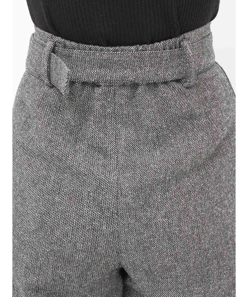 MURUA(ムルーア)の「ネップツイードワイドパンツ(スラックス・レディース・ブラック/グレー・1/2)」の7枚目の写真