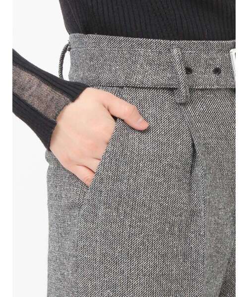 MURUA(ムルーア)の「ネップツイードワイドパンツ(スラックス・レディース・ブラック/グレー・1/2)」の19枚目の写真