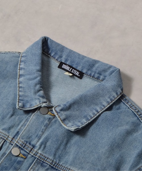 DOUBLE STEAL（ダブルスティール）の「ルーズデニムジャケット（デニムジャケット・メンズ・ブルー/ブラック・MEDIUM/LARGE）」の7枚目の写真