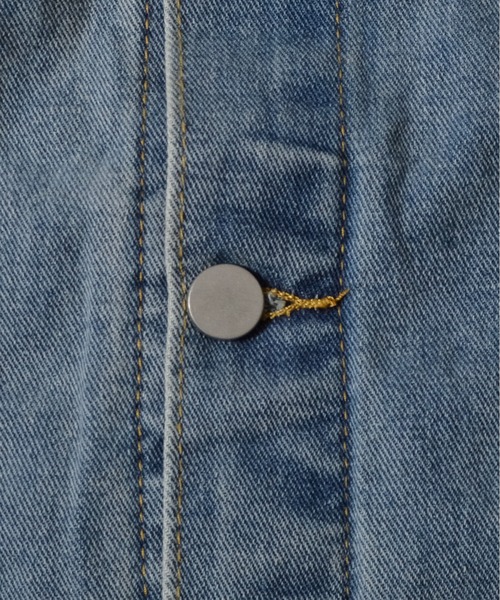 DOUBLE STEAL（ダブルスティール）の「ルーズデニムジャケット（デニムジャケット・メンズ・ブルー/ブラック・MEDIUM/LARGE）」の4枚目の写真