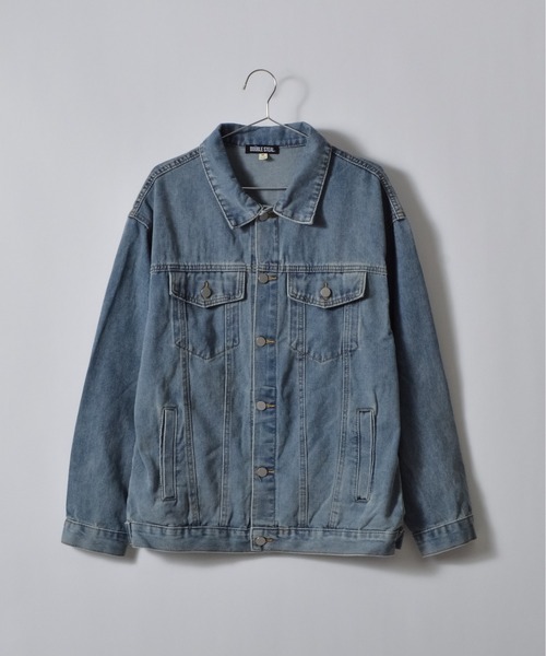 DOUBLE STEAL（ダブルスティール）の「ルーズデニムジャケット（デニムジャケット・メンズ・ブルー/ブラック・MEDIUM/LARGE）」の19枚目の写真