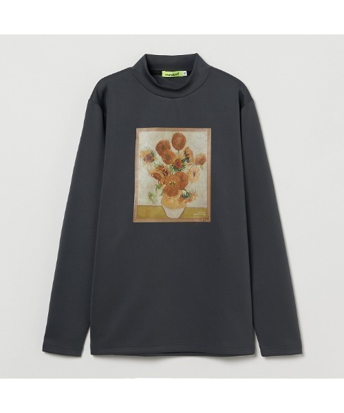 VIVA HEART（ビバハート）の「【VIVA HEART/GOLF】VIVAHE(ART) 絵画プリント長袖プルオーバー（Tシャツ/カットソー・メンズ・オフホワイト/ネイビー/チャコール・XL/M/L）」の3枚目の写真