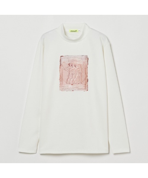 VIVA HEART（ビバハート）の「【VIVA HEART/GOLF】VIVAHE(ART) 絵画プリント長袖プルオーバー（Tシャツ/カットソー・メンズ・オフホワイト/ネイビー/チャコール・XL/M/L）」の6枚目の写真