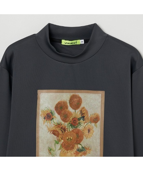 VIVA HEART（ビバハート）の「【VIVA HEART/GOLF】VIVAHE(ART) 絵画プリント長袖プルオーバー（Tシャツ/カットソー・メンズ・オフホワイト/ネイビー/チャコール・XL/M/L）」の10枚目の写真