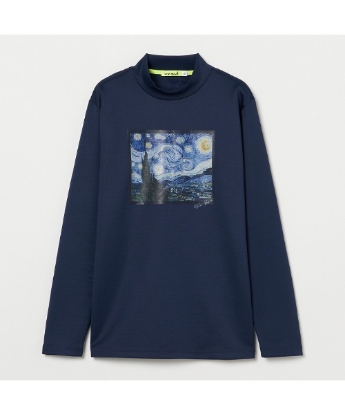 VIVA HEART（ビバハート）の「【VIVA HEART/GOLF】VIVAHE(ART) 絵画プリント長袖プルオーバー（Tシャツ/カットソー・メンズ・オフホワイト/ネイビー/チャコール・XL/M/L）」の17枚目の写真