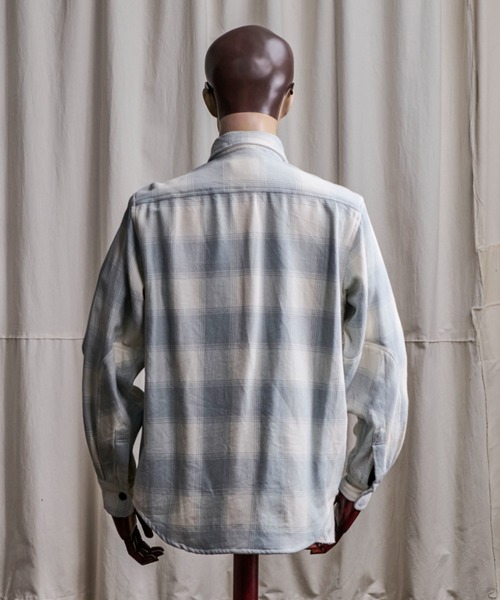 Coffee & Cigarettes(コーヒーアンドシガレッツ)の「10B10 Heavy Flannel One Wash Work Shirt / ヘビーネル ワンウォッシュ ワークシャツ F(シャツ/ブラウス・メンズ・ブルー系/サックスブルー系・XL/M/L)」の5枚目の写真