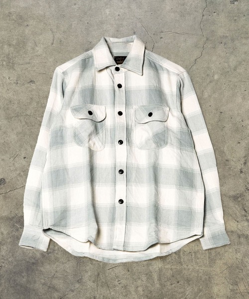 Coffee & Cigarettes(コーヒーアンドシガレッツ)の「10B10 Heavy Flannel One Wash Work Shirt / ヘビーネル ワンウォッシュ ワークシャツ F(シャツ/ブラウス・メンズ・ブルー系/サックスブルー系・XL/M/L)」の9枚目の写真