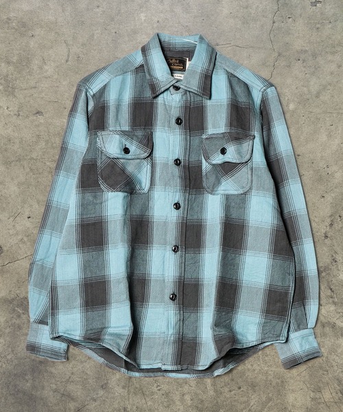 Coffee & Cigarettes(コーヒーアンドシガレッツ)の「10B10 Heavy Flannel One Wash Work Shirt / ヘビーネル ワンウォッシュ ワークシャツ F(シャツ/ブラウス・メンズ・ブルー系/サックスブルー系・XL/M/L)」の10枚目の写真