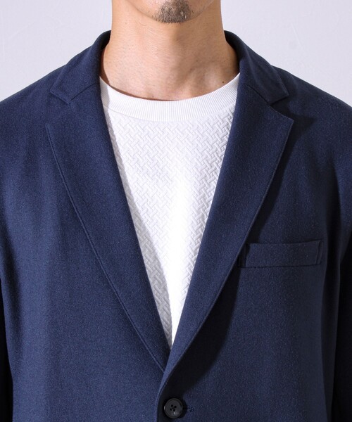 GLOSTER（グロスター）の「【オンオフ兼用の大人カジュアルジャケット】両面起毛 ストレッチジャケット（テーラードジャケット・メンズ・ブラック/ダークブラウン/ネイビー・S/M/L）」の18枚目の写真