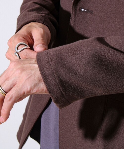 GLOSTER（グロスター）の「【オンオフ兼用の大人カジュアルジャケット】両面起毛 ストレッチジャケット（テーラードジャケット・メンズ・ブラック/ダークブラウン/ネイビー・S/M/L）」の10枚目の写真