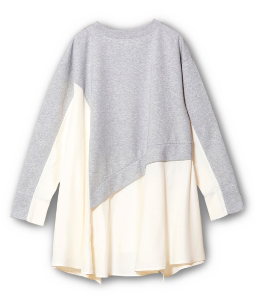 OSMOSIS(オズモーシス)の「切替フレアープルオーバー(Tシャツ/カットソー・レディース・グレー/ライトベージュ/ブラック・ONE SIZE)」の17枚目の写真