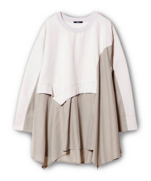 OSMOSIS(オズモーシス)の「切替フレアープルオーバー(Tシャツ/カットソー・レディース・グレー/ライトベージュ/ブラック・ONE SIZE)」の19枚目の写真