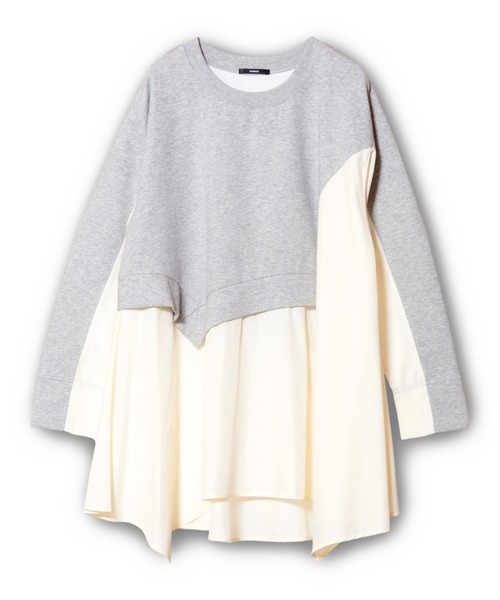 OSMOSIS(オズモーシス)の「切替フレアープルオーバー(Tシャツ/カットソー・レディース・グレー/ライトベージュ/ブラック・ONE SIZE)」の15枚目の写真