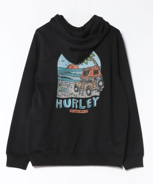 Hurley （ハーレー）の「【Hurley:ハーレー】スウェットフーディー　プルオーバーパーカー　バックプリント　吸水速乾　SWEAT CHILL OUT CAMP HOODIE（パーカー・メンズ・ブラック/ヘザーグレー・MEDIUM/LARGE）」の11枚目の写真