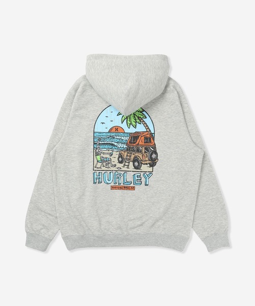 Hurley （ハーレー）の「【Hurley:ハーレー】スウェットフーディー　プルオーバーパーカー　バックプリント　吸水速乾　SWEAT CHILL OUT CAMP HOODIE（パーカー・メンズ・ブラック/ヘザーグレー・MEDIUM/LARGE）」の15枚目の写真
