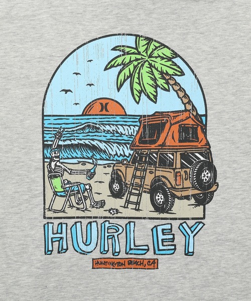 Hurley （ハーレー）の「【Hurley:ハーレー】スウェットフーディー　プルオーバーパーカー　バックプリント　吸水速乾　SWEAT CHILL OUT CAMP HOODIE（パーカー・メンズ・ブラック/ヘザーグレー・MEDIUM/LARGE）」の13枚目の写真