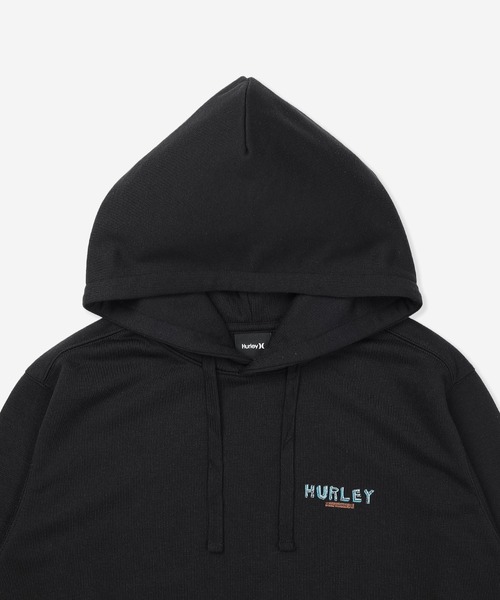 Hurley （ハーレー）の「【Hurley:ハーレー】スウェットフーディー　プルオーバーパーカー　バックプリント　吸水速乾　SWEAT CHILL OUT CAMP HOODIE（パーカー・メンズ・ブラック/ヘザーグレー・MEDIUM/LARGE）」の7枚目の写真