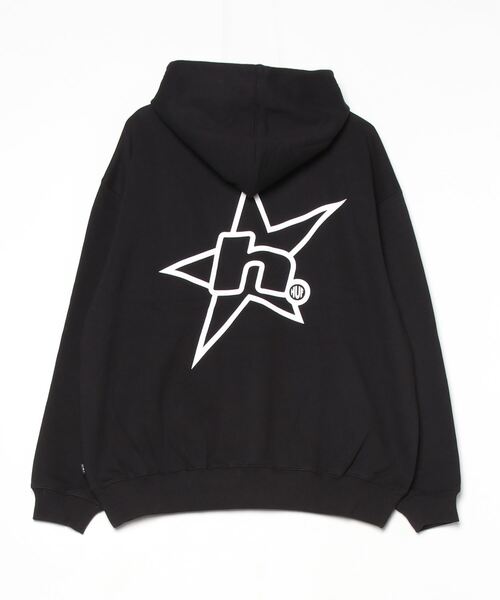 HUF（ハフ）の「[HUF/ハフ] H STAR LOGO バックプリント スウェットパーカー（パーカー・レディース・ブラック・M/L）」の5枚目の写真