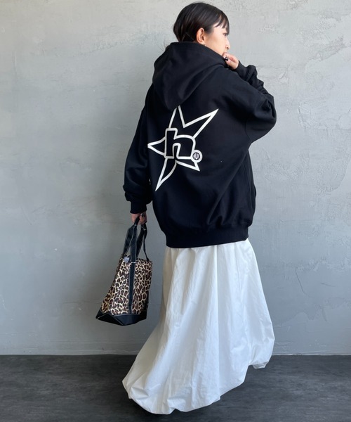 HUF（ハフ）の「[HUF/ハフ] H STAR LOGO バックプリント スウェットパーカー（パーカー・レディース・ブラック・M/L）」の13枚目の写真