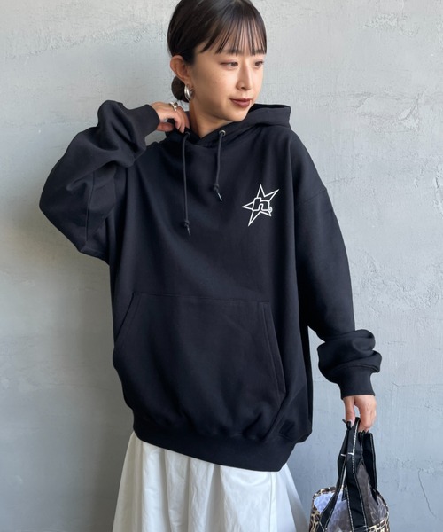 HUF（ハフ）の「[HUF/ハフ] H STAR LOGO バックプリント スウェットパーカー（パーカー・レディース・ブラック・M/L）」の7枚目の写真