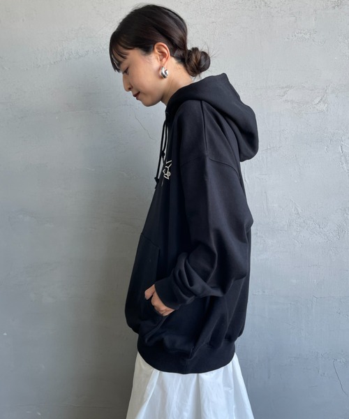 HUF（ハフ）の「[HUF/ハフ] H STAR LOGO バックプリント スウェットパーカー（パーカー・レディース・ブラック・M/L）」の8枚目の写真