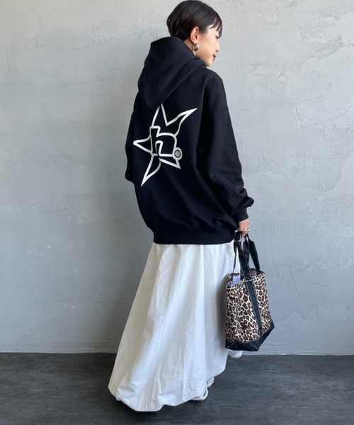 HUF（ハフ）の「[HUF/ハフ] H STAR LOGO バックプリント スウェットパーカー（パーカー・レディース・ブラック・M/L）」の12枚目の写真