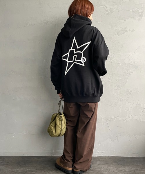 HUF（ハフ）の「[HUF/ハフ] H STAR LOGO バックプリント スウェットパーカー（パーカー・レディース・ブラック・M/L）」の16枚目の写真