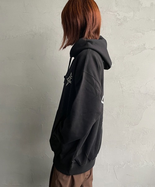 HUF（ハフ）の「[HUF/ハフ] H STAR LOGO バックプリント スウェットパーカー（パーカー・レディース・ブラック・M/L）」の21枚目の写真