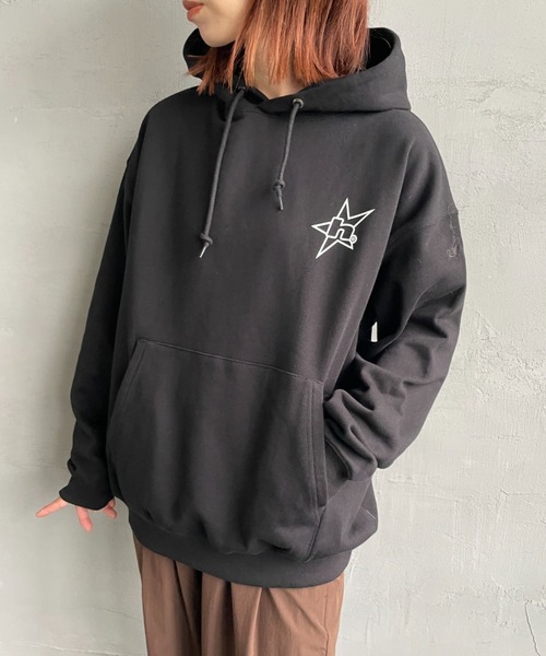 HUF（ハフ）の「[HUF/ハフ] H STAR LOGO バックプリント スウェットパーカー（パーカー・レディース・ブラック・M/L）」の15枚目の写真