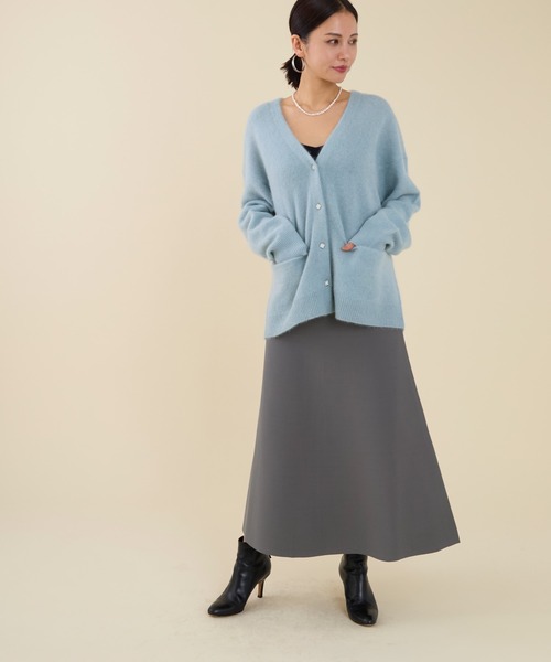 marmors（マルモア）の「【marmors】water repellent knit skirt〈セットアップ対応〉（スカート・レディース・ダークグレー/ブラウン/ブラック・36）」の6枚目の写真
