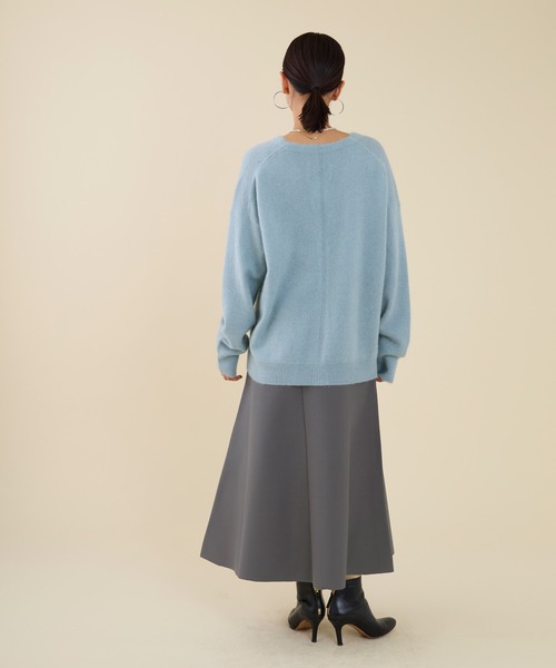 marmors（マルモア）の「【marmors】water repellent knit skirt〈セットアップ対応〉（スカート・レディース・ダークグレー/ブラウン/ブラック・36）」の8枚目の写真