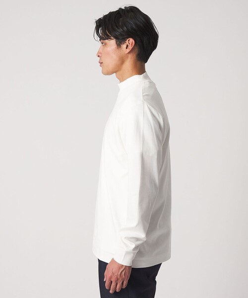 A DAY IN THE LIFE UNITED ARROWS（アデイインザライフユナイテッドアローズ）の「コットン シルケット ポンチ モックネックカットソー＜A DAY IN THE LIFE＞（Tシャツ/カットソー・メンズ・モカ/ホワイト/ブラック・L/M/S）」の8枚目の写真
