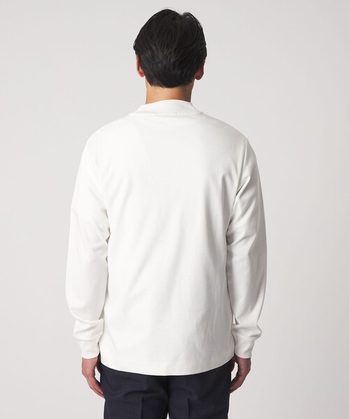 A DAY IN THE LIFE UNITED ARROWS（アデイインザライフユナイテッドアローズ）の「コットン シルケット ポンチ モックネックカットソー＜A DAY IN THE LIFE＞（Tシャツ/カットソー・メンズ・モカ/ホワイト/ブラック・L/M/S）」の9枚目の写真