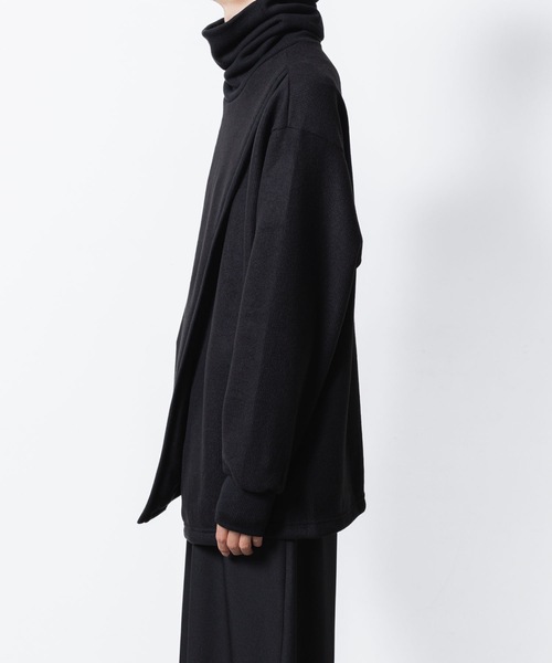 ato(アトウ)の「ASYMMETRY PULL-OVER CARDIGAN(カーディガン/ボレロ・メンズ・ブラック/グレイッシュベージュ・46/48)」の17枚目の写真