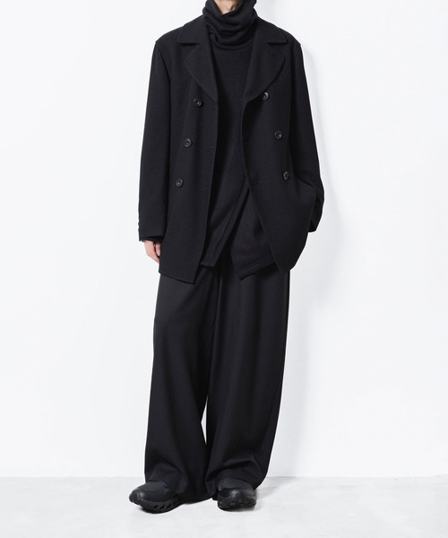 ato(アトウ)の「ASYMMETRY PULL-OVER CARDIGAN(カーディガン/ボレロ・メンズ・ブラック/グレイッシュベージュ・46/48)」の4枚目の写真