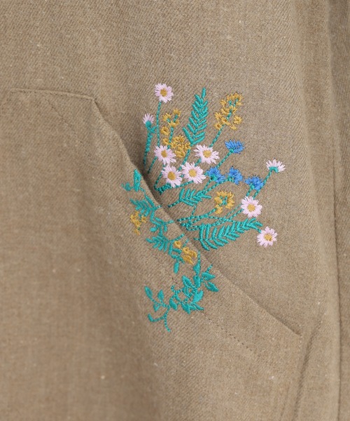 Quelle Chance(ケルシャンス)の「刺繍入多釦ワンピース タータンチェック(シャツワンピース・レディース・チャコールグレー/グリーン系その他/モカ・M/L)」の22枚目の写真