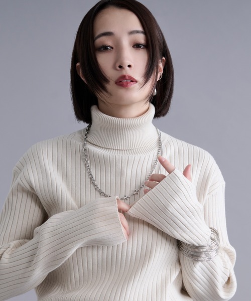 サムホールツキリブタートルニット（ニット/セーター）｜Ellno