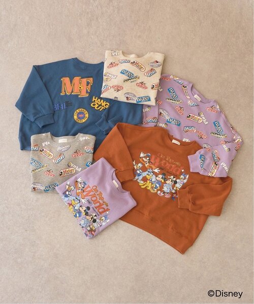 b・ROOM（ビールーム）の「【Disney】【毛玉バイバイ裏毛】ミッキー＆フレンズ/スウェット（スウェット・キッズ・トップグレー/ブルーグリーン/ラベンダー/レンガ・130cm/120cm/140cm/110cm/150cm/100cm）」の14枚目の写真