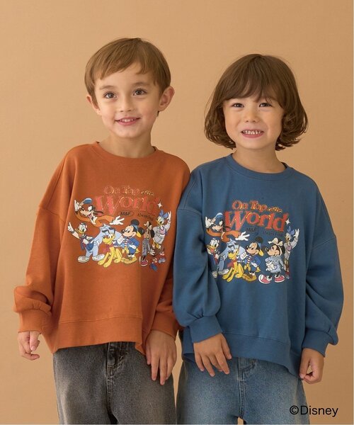 b・ROOM（ビールーム）の「【Disney】【毛玉バイバイ裏毛】ミッキー＆フレンズ/スウェット（スウェット・キッズ・トップグレー/ブルーグリーン/ラベンダー/レンガ・130cm/120cm/140cm/110cm/150cm/100cm）」の5枚目の写真