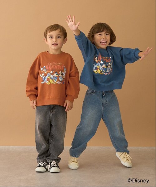 b・ROOM（ビールーム）の「【Disney】【毛玉バイバイ裏毛】ミッキー＆フレンズ/スウェット（スウェット・キッズ・トップグレー/ブルーグリーン/ラベンダー/レンガ・130cm/120cm/140cm/110cm/150cm/100cm）」の6枚目の写真