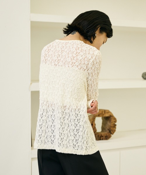 AIC.（エーアイシー）の「ホックデザインレースカーディガン（カーディガン/ボレロ・レディース・ブラック/アイボリー・FREE）」の11枚目の写真