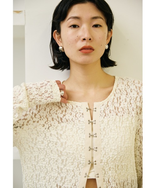 ホックデザインレースカーディガン（カーディガン/ボレロ）｜AIC