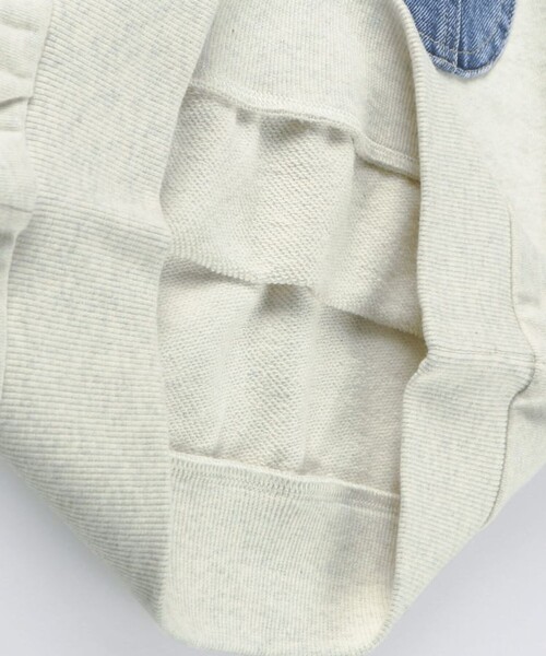 BRANSHES（ブランシェス）の「【デニム/異素材ポケット付】裏毛トレーナー（スウェット・キッズ・ブラック/キナリ/レンガ・80/90/120/140/150/110/100/130/160）」の5枚目の写真